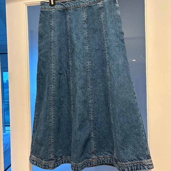 Boden Women's Blue Joy Paneled Denim Skirt - Picture 6 of 6